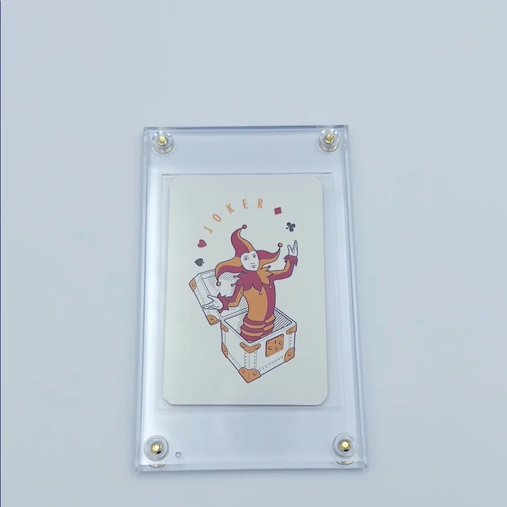 Authentic Louis Vuitton Monogram Joker Playing Card in Clear Case